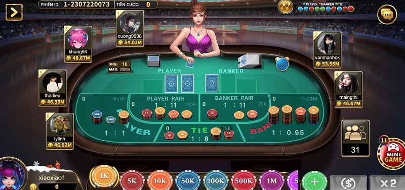 Baccarat Xoso1234 là game đánh bài hấp dẫn